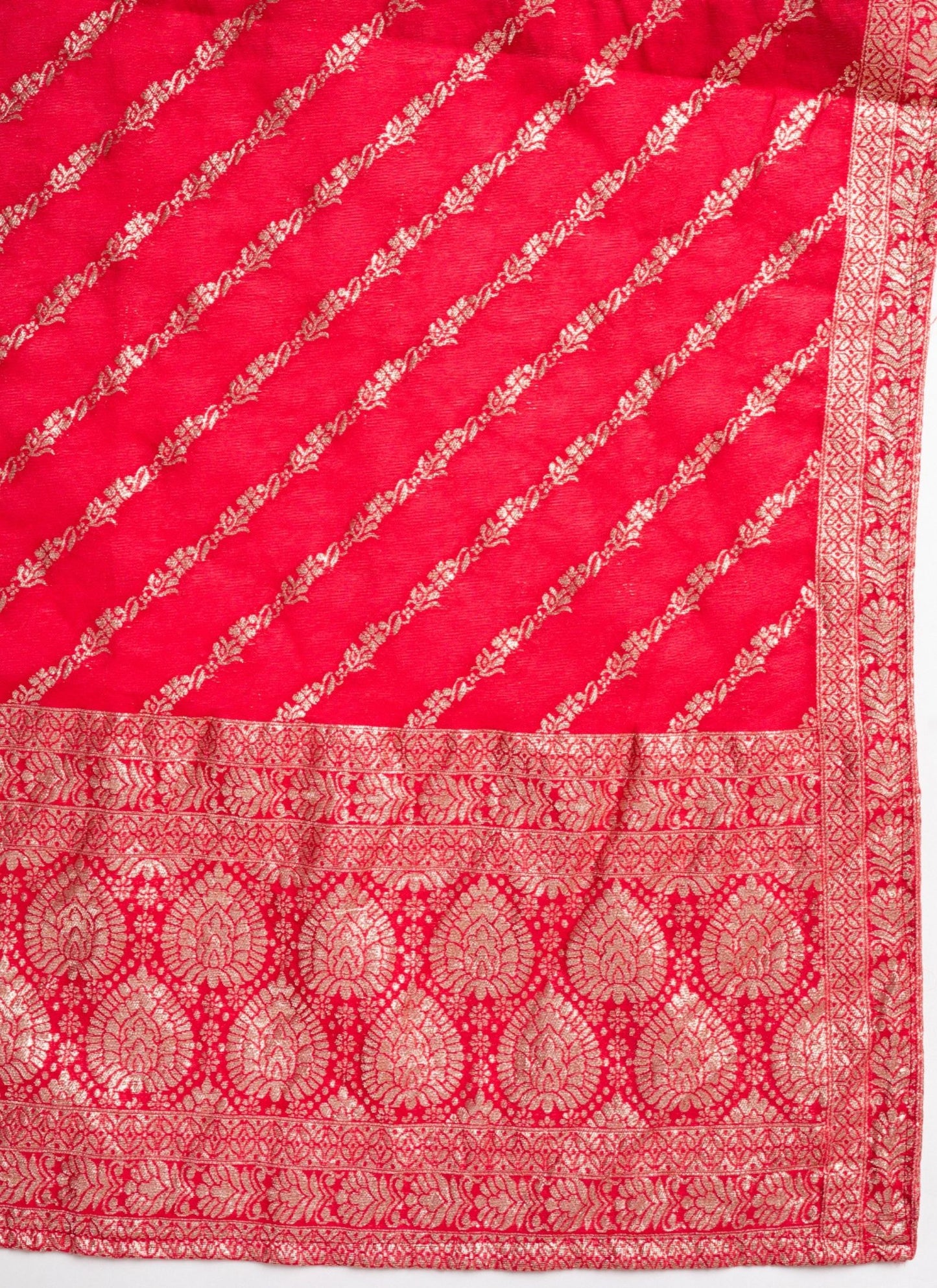 Women's Ligth Red Pure Cotton Embroidered Salwar Suit Set
