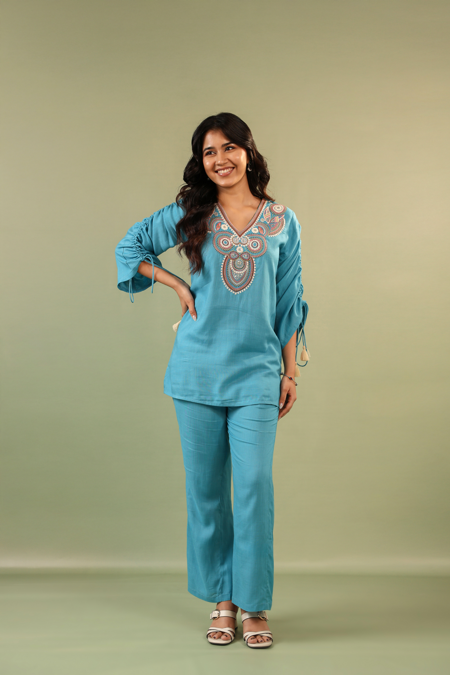 πΌ Mustard Magic Co-Ord Set β Embroidered Elegance πΌ