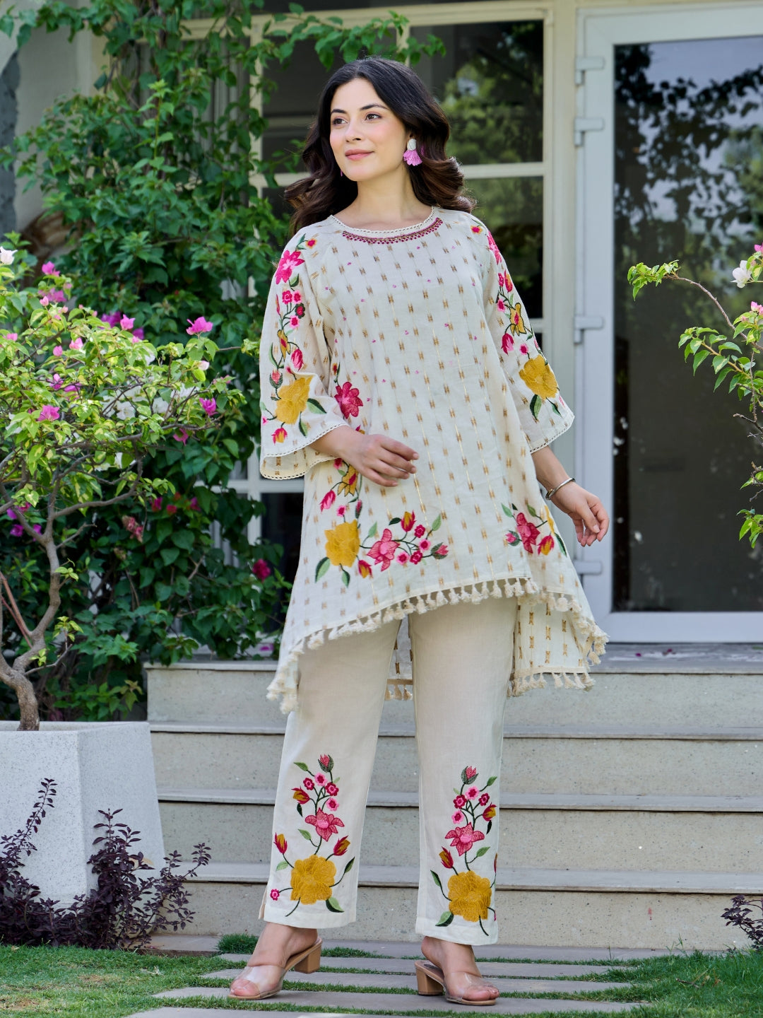 Summer Premium Cotton Embroidered Co-Ord Stylish & Comfortable