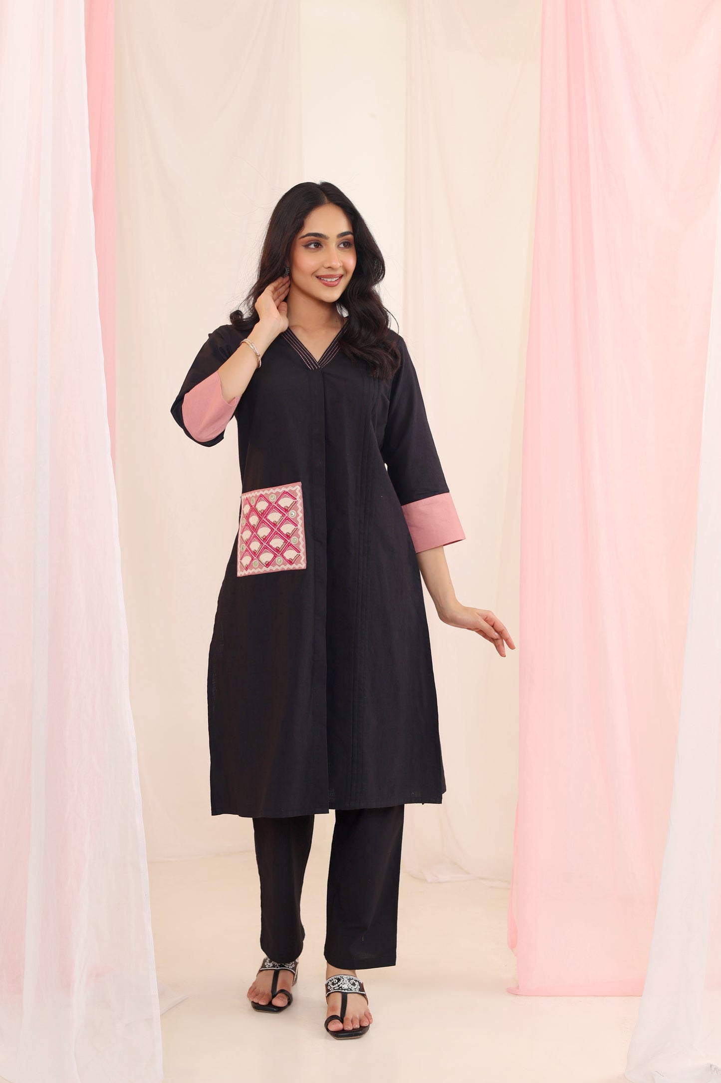 π€ Midnight Charm Co-Ord Set β Pocket Detail Perfection