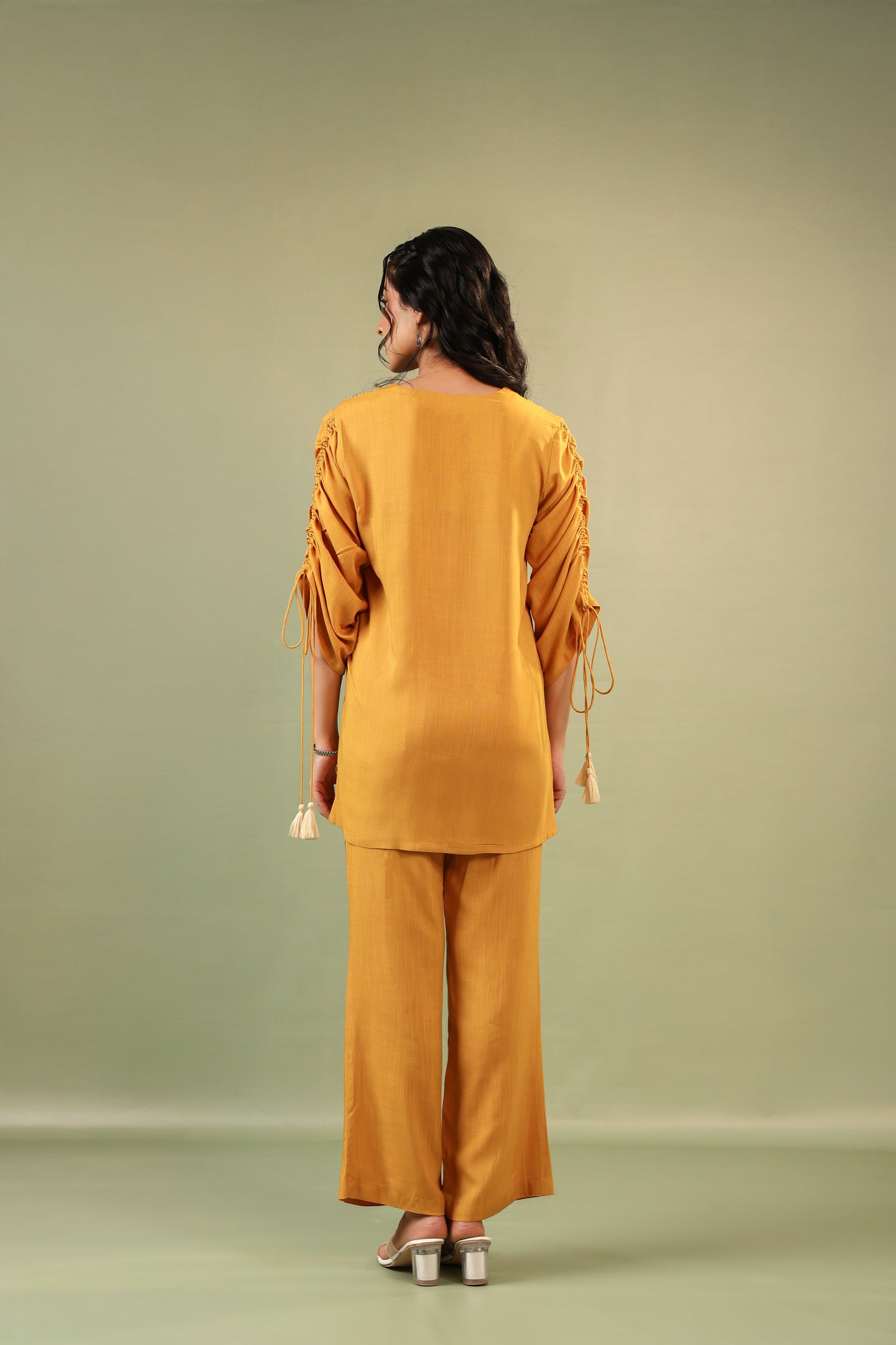 πΌ Mustard Magic Co-Ord Set β Embroidered Elegance πΌ