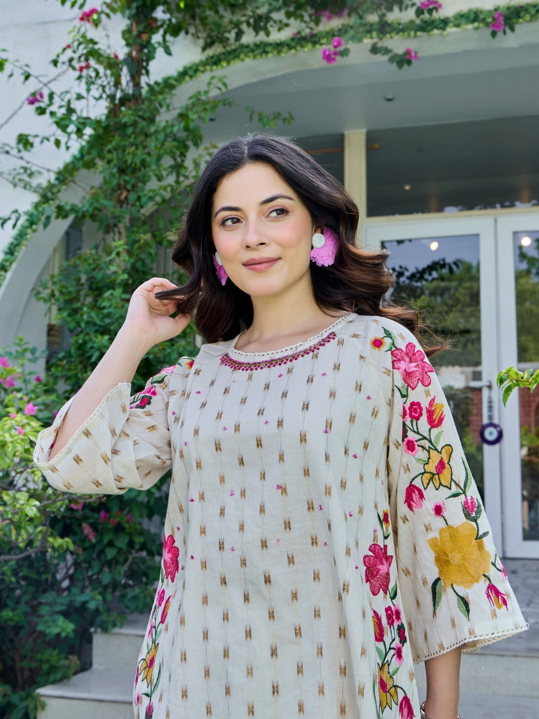 Summer Premium Cotton Embroidered Co-Ord Stylish & Comfortable