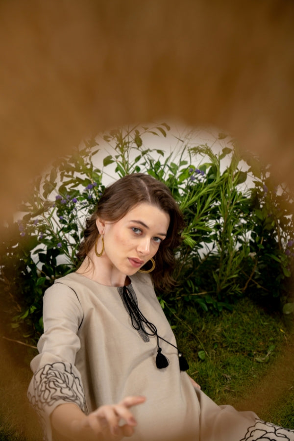 Elegant Beige Co-Ord Set πΈ Embroidered Thread Work πΏ Perfect for All Occasions β¨