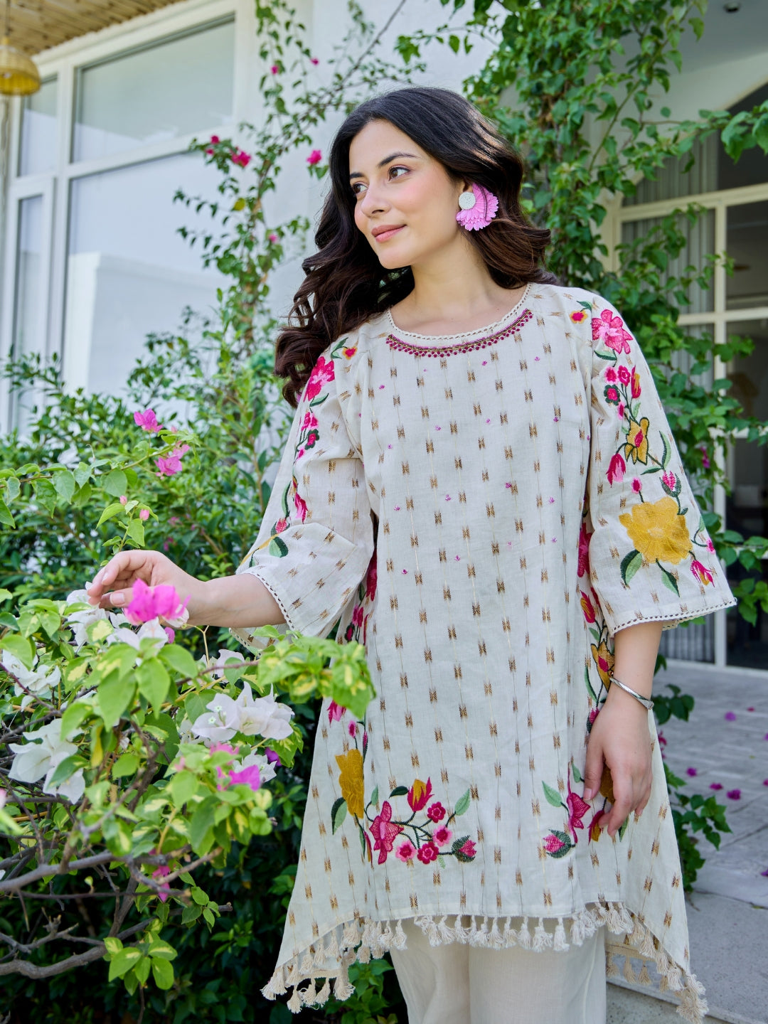 Summer Premium Cotton Embroidered Co-Ord Stylish & Comfortable