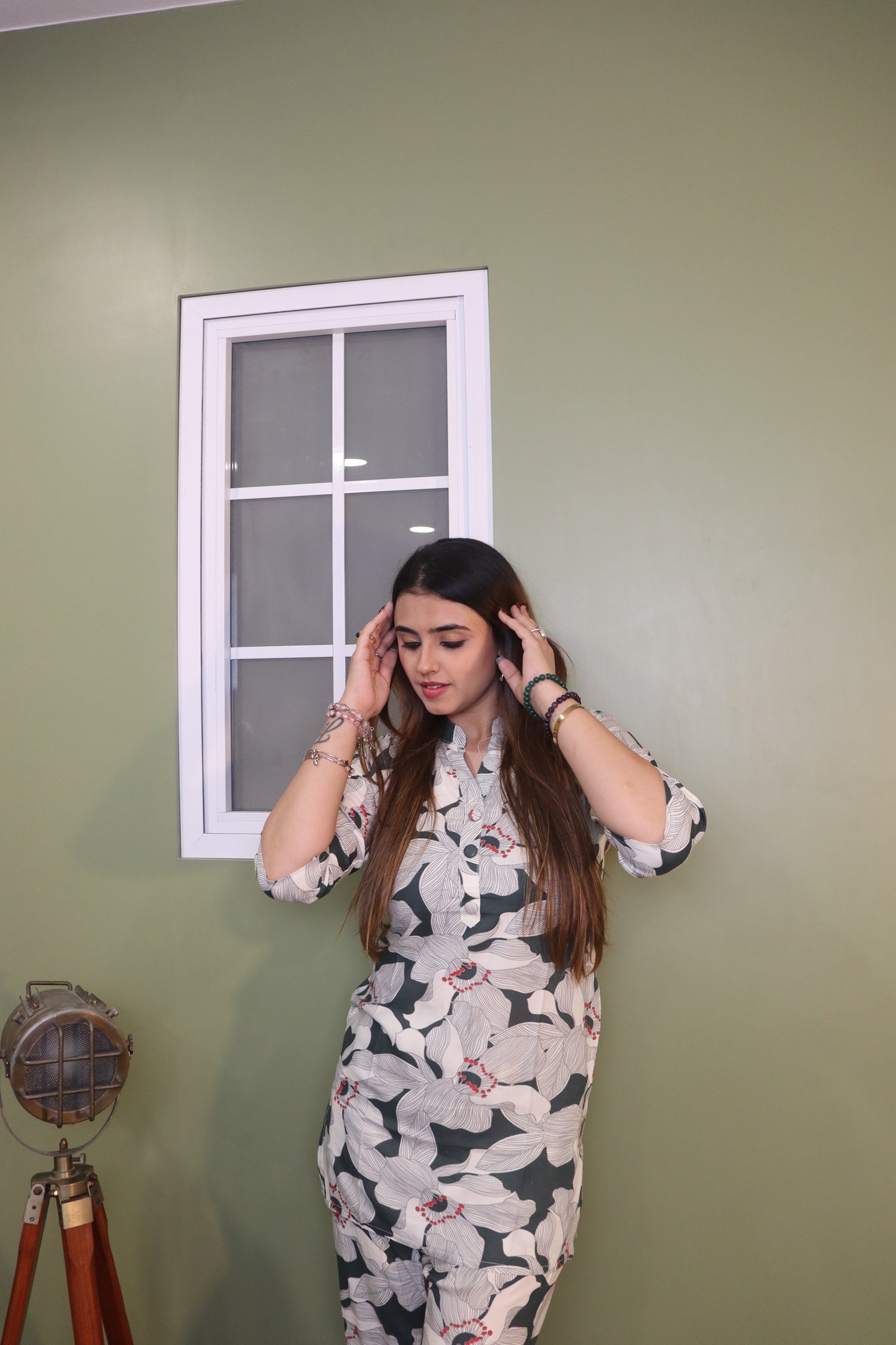 πΏ Monochrome Muse Co-Ord Set β Nature-Inspired Elegance