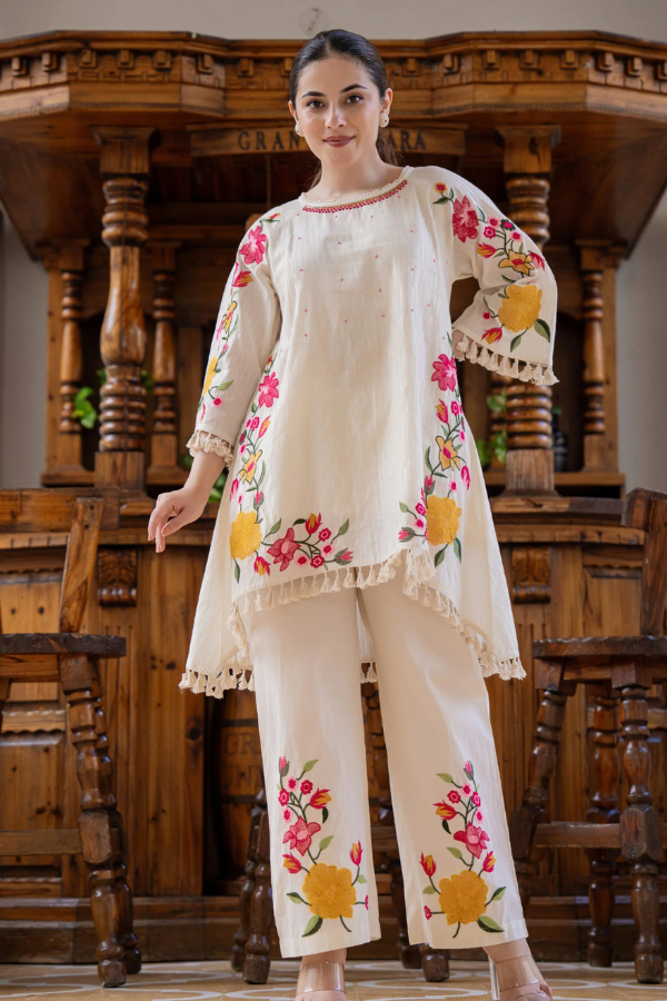 white-handcrafted-floral-embroidered-co-ord-set-ivory-blossom🌸