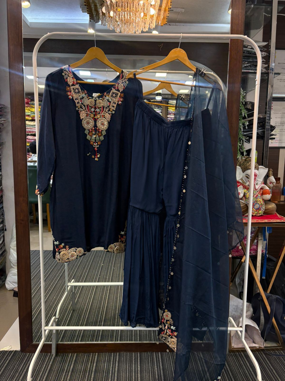Ermeline Embroidered Kurta and Sharara with Dupatta Set