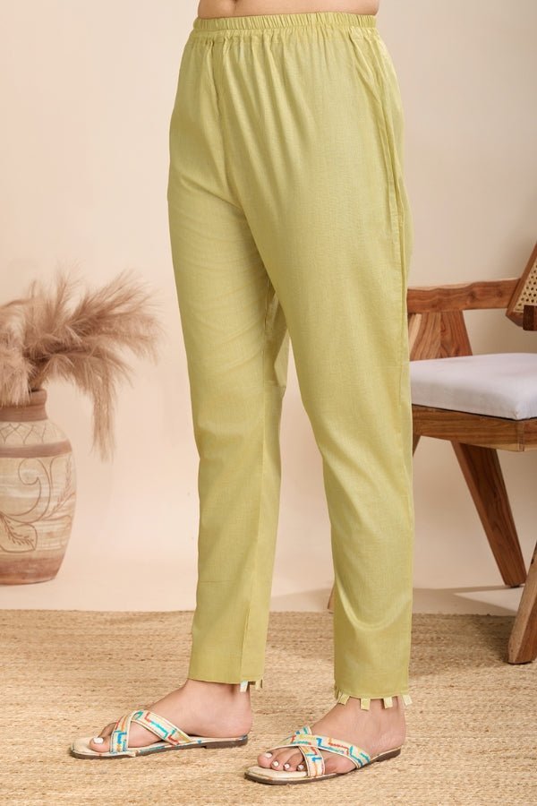 Pure Semi - Cambric Print Suit with Mal Cotton Dupatta in Green - Anusheet Fashion