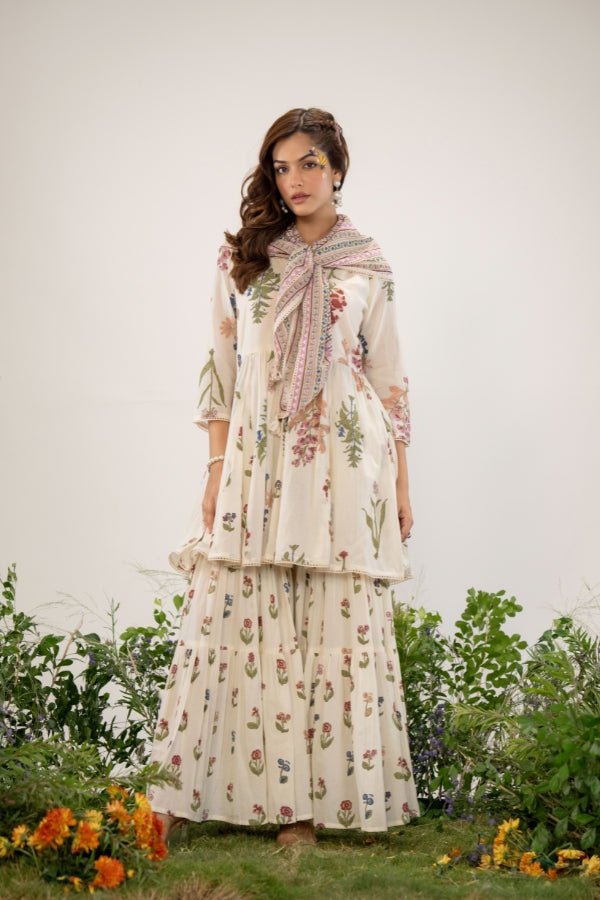 Whispers of Nature Tiered Dress Set πΏ - Anusheet Fashion