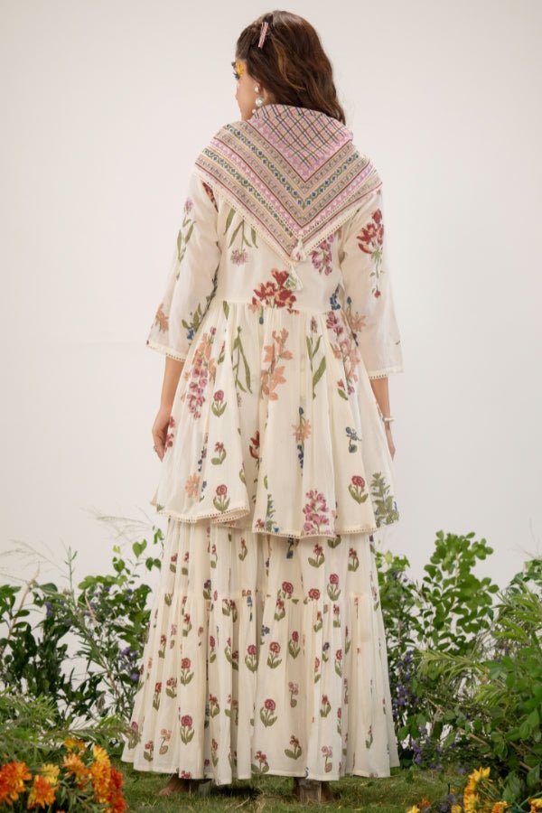 Whispers of Nature Tiered Dress Set πΏ - Anusheet Fashion