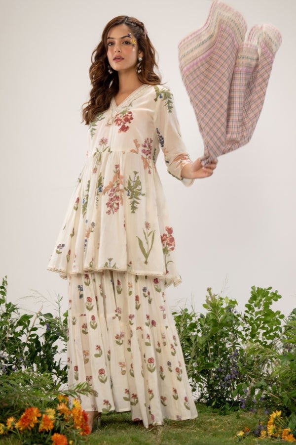 Whispers of Nature Tiered Dress Set πΏ - Anusheet Fashion