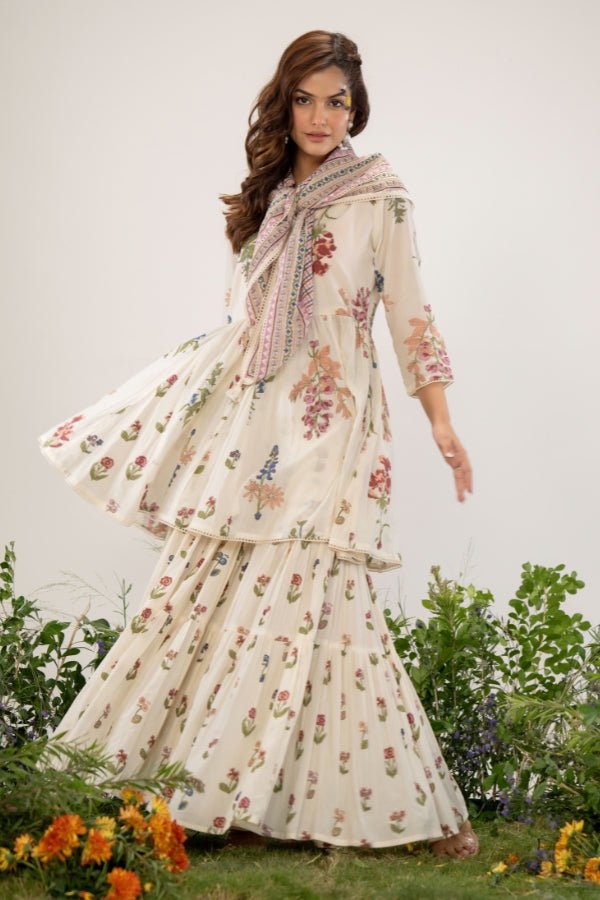 Whispers of Nature Tiered Dress Set πΏ - Anusheet Fashion