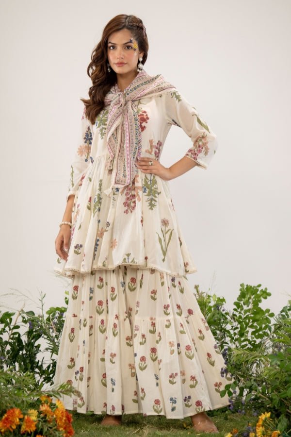 Whispers of Nature Tiered Dress Set πΏ - Anusheet Fashion