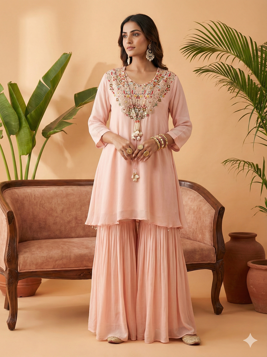 Suraiya Kurta and Sharara Indo Western Set