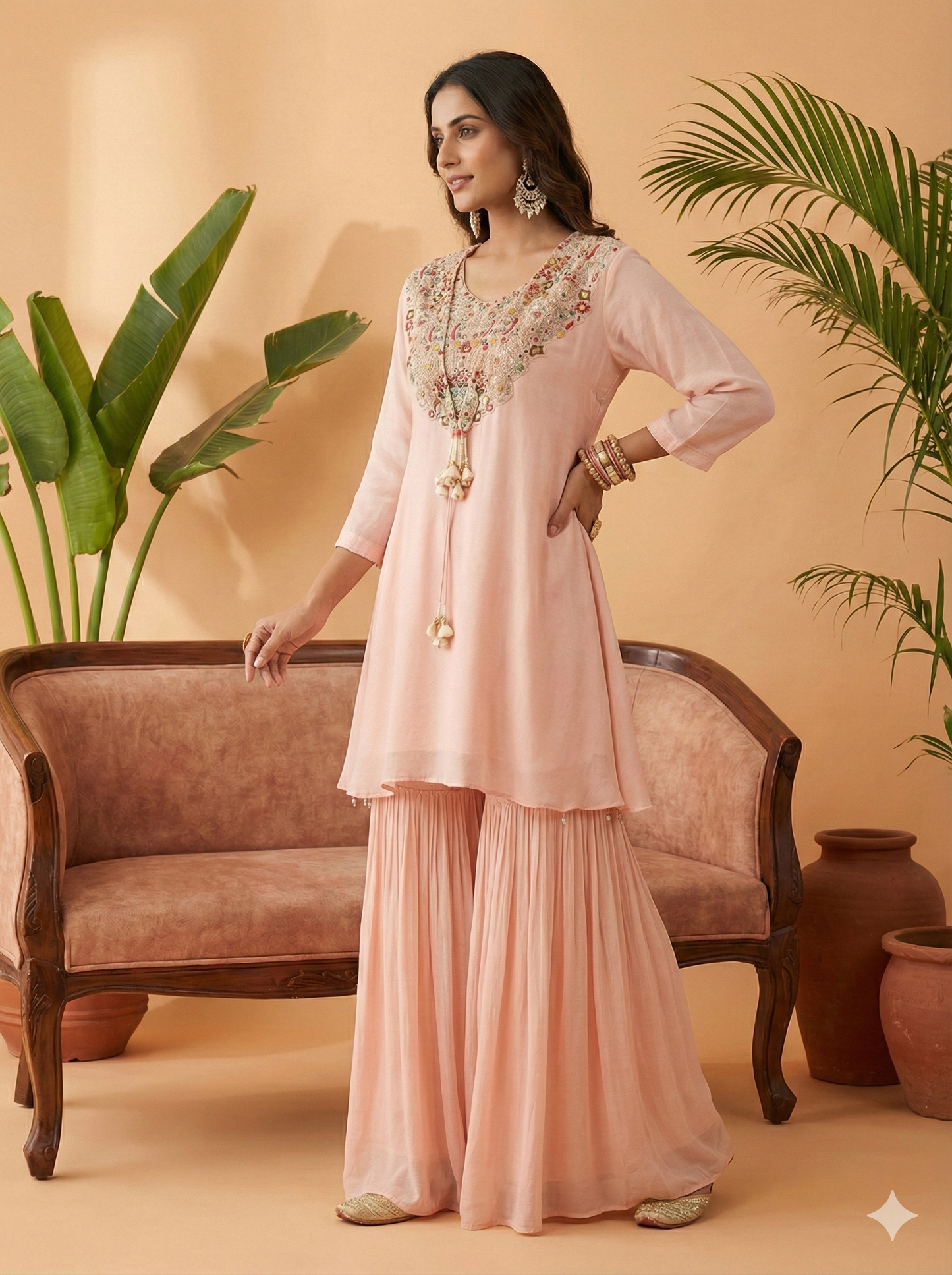 Suraiya Kurta and Sharara Indo Western Set