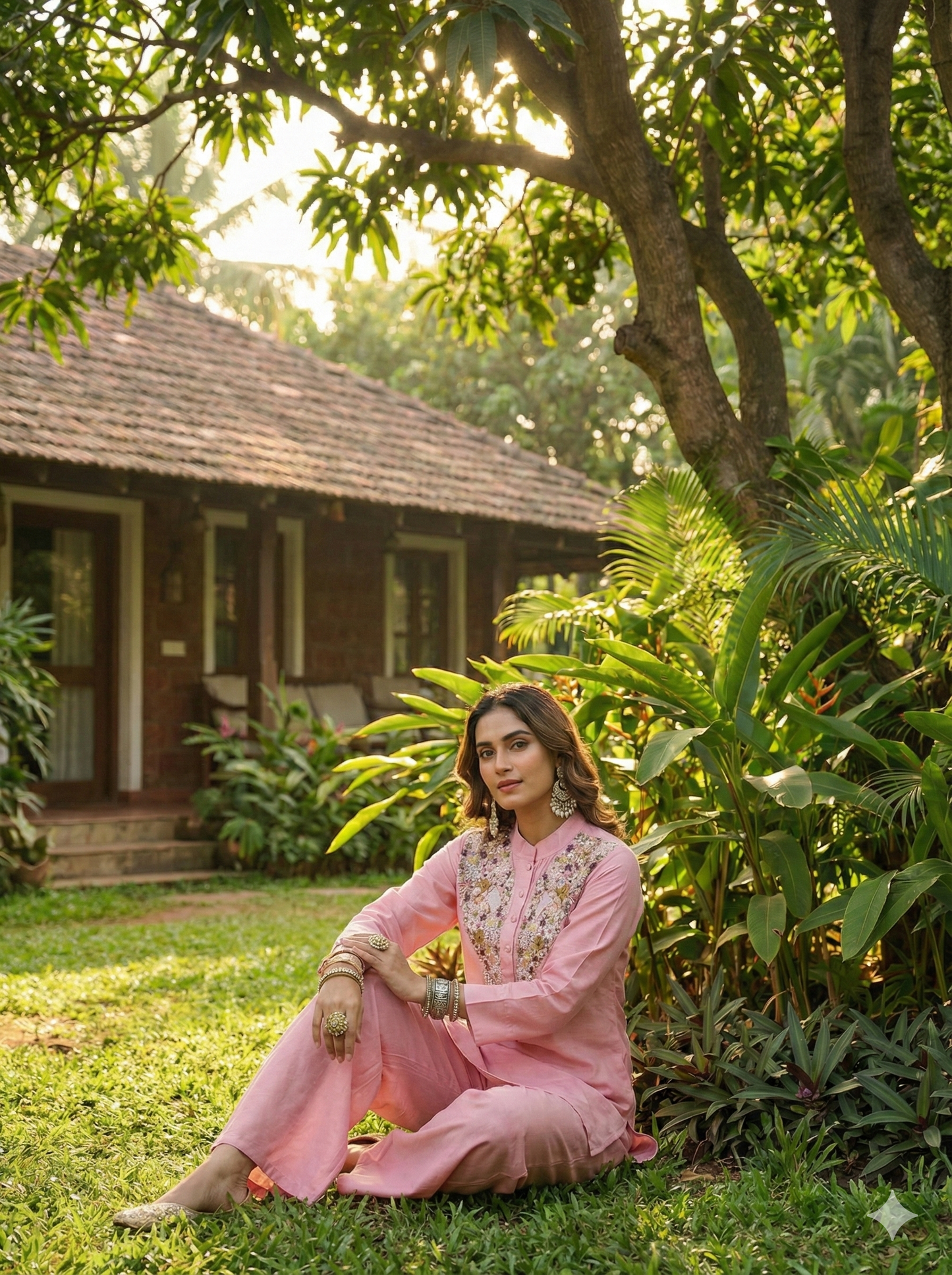 Mehtab Mandiran Collar Indo Western Co-ords Set