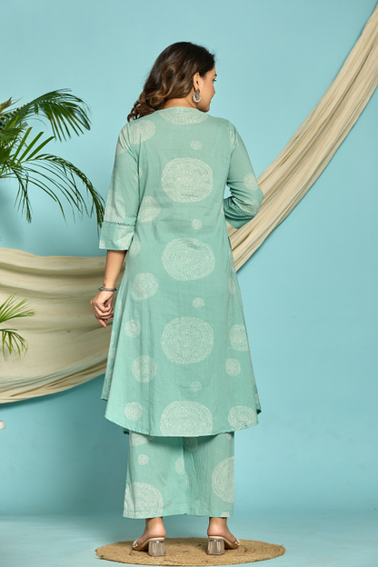 Elegant Mint Green Pure Cotton Kurta Set 👗✨ | Comfortable & Stylish Ethnic Wear for Women 🌿