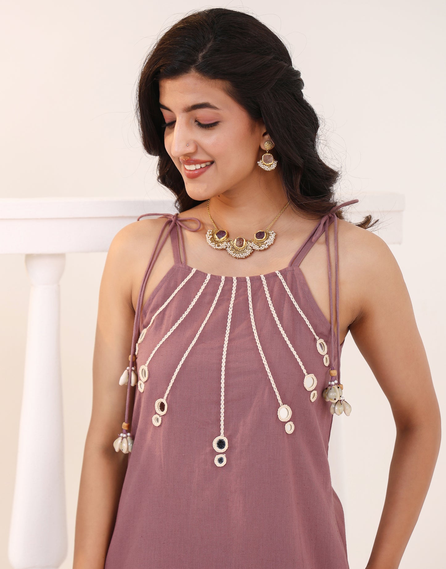 Taniya Mauve Sleeveless Kurta Set