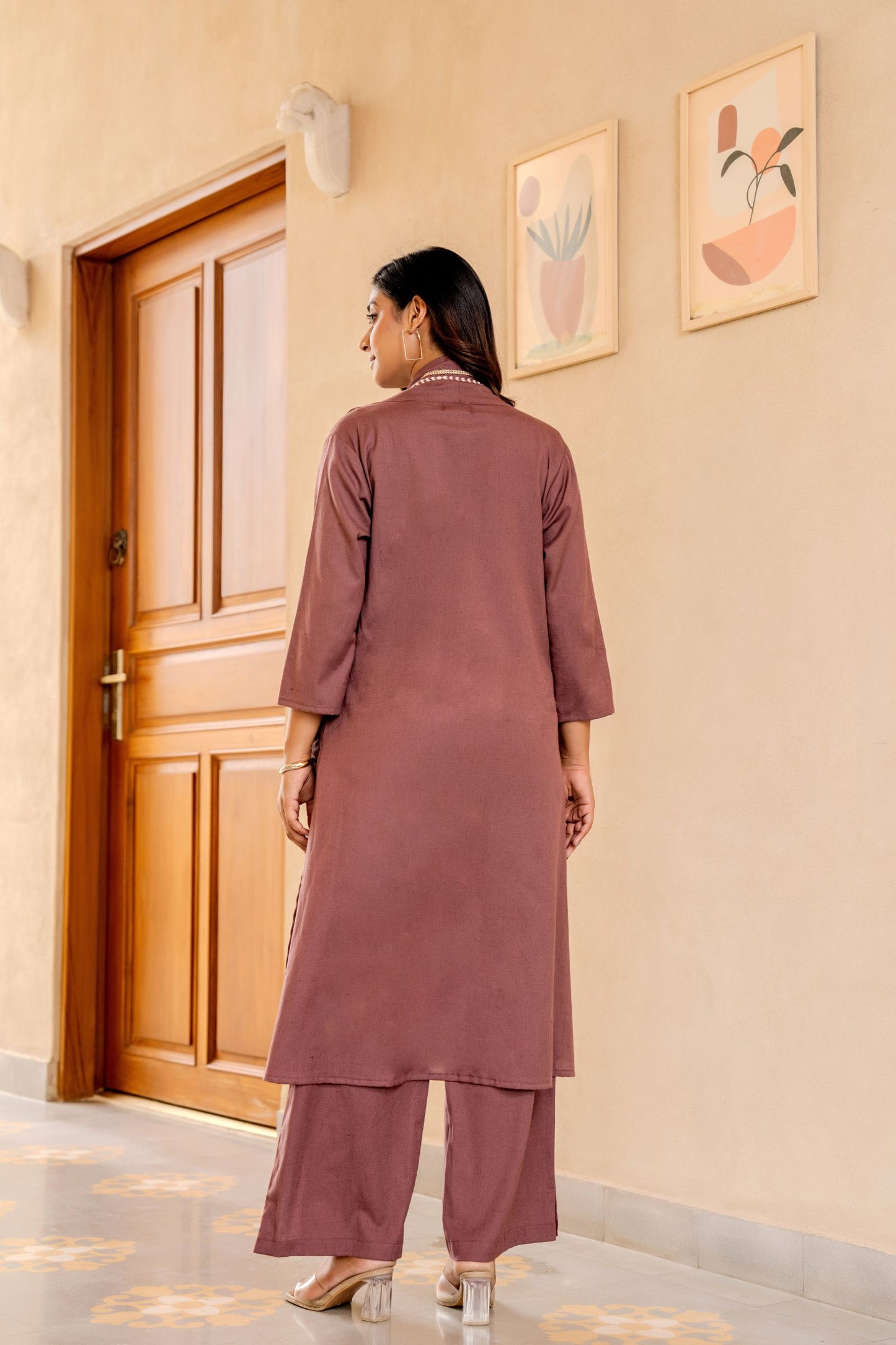 Elegant Mauve Loungewear Set |Western Wear For Festive