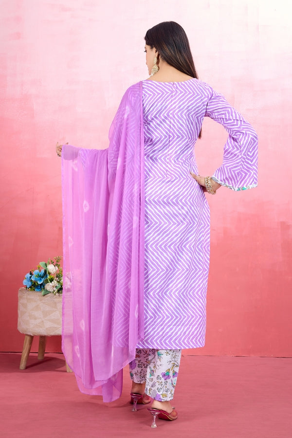 Elegant Pure Cotton Kurta Set for Women Includes Kurta, Pant & Dupatta