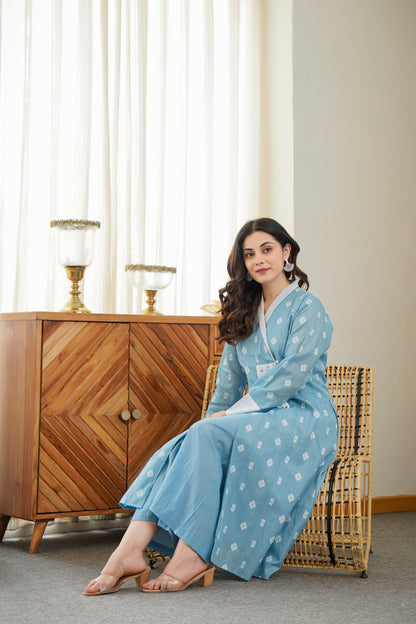 Pink Cotton Kurta Set | Embroidery & Palazzo Pants | Ethnic Fusion Wear 💃