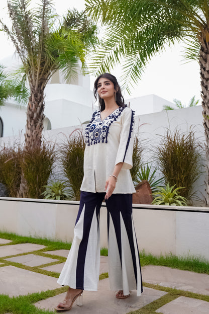 Sonakshi Navy Blue Embroidered Co-Ord Set