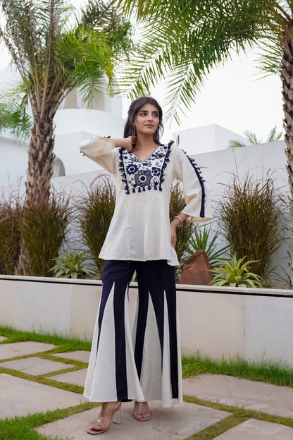 Sonakshi Navy Blue Embroidered Co-Ord Set