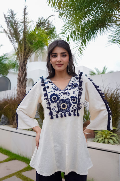 Sonakshi Navy Blue Embroidered Co-Ord Set