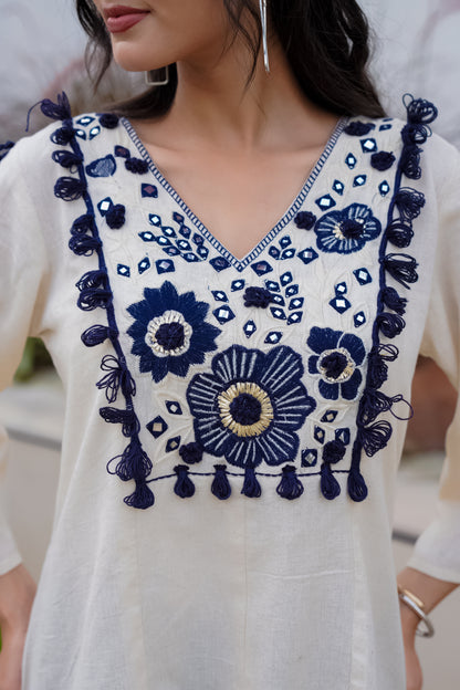 Sonakshi Navy Blue Embroidered Co-Ord Set