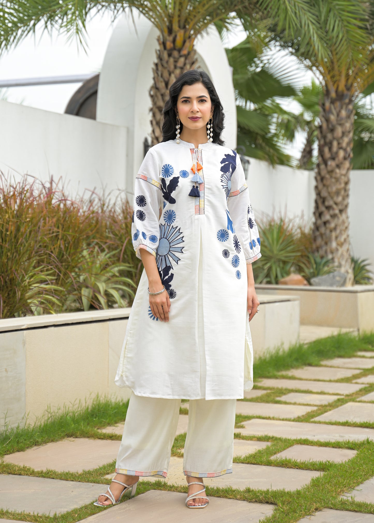 Marrio White Floral Co-Ord Set