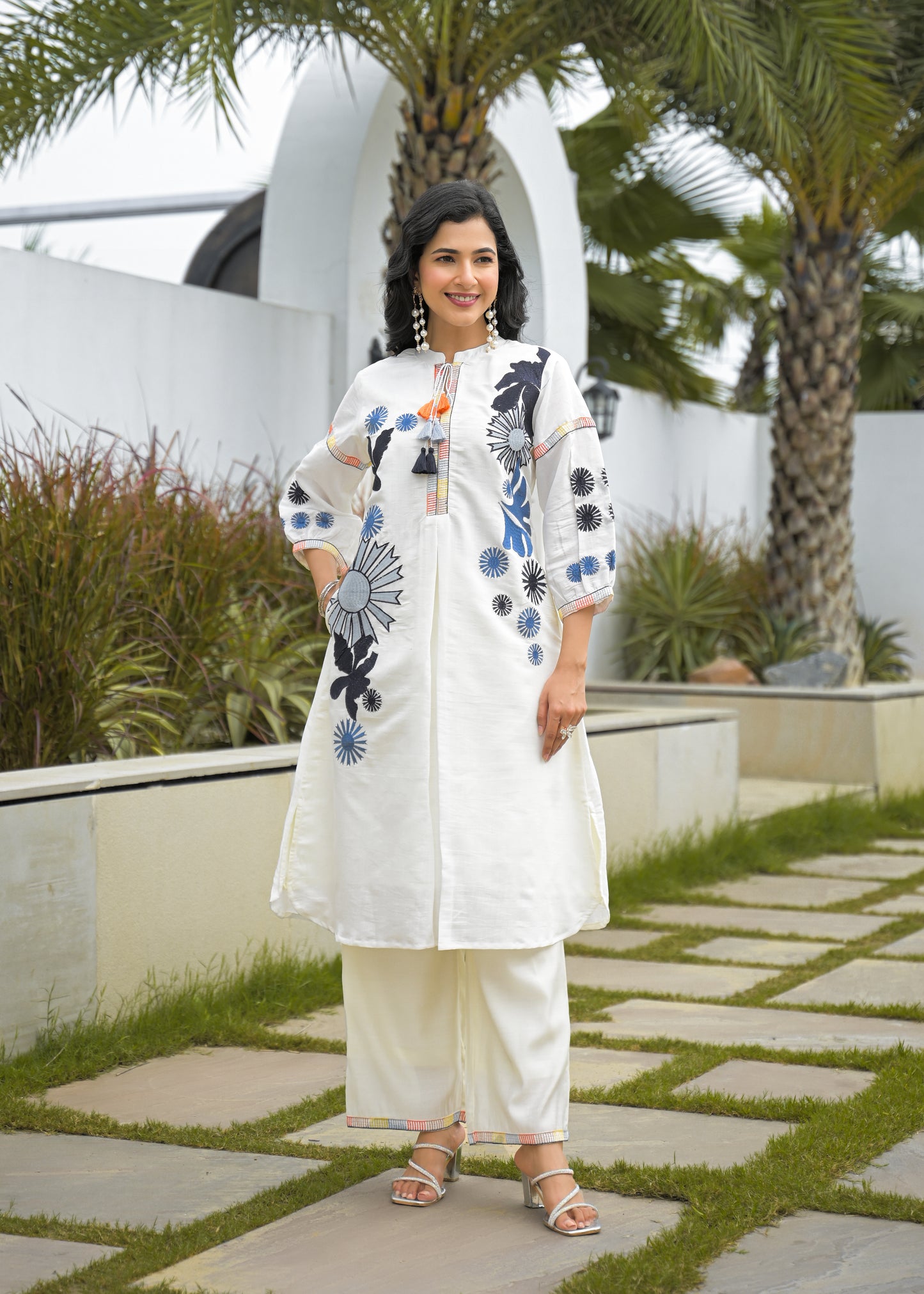 Marrio White Floral Co-Ord Set