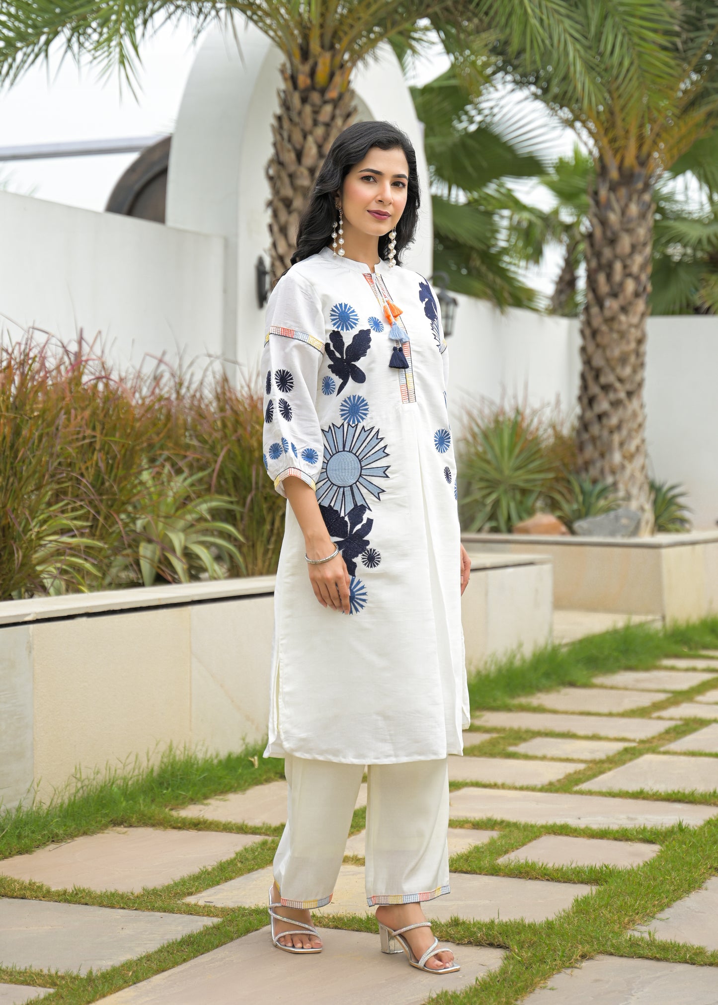 Marrio White Floral Co-Ord Set