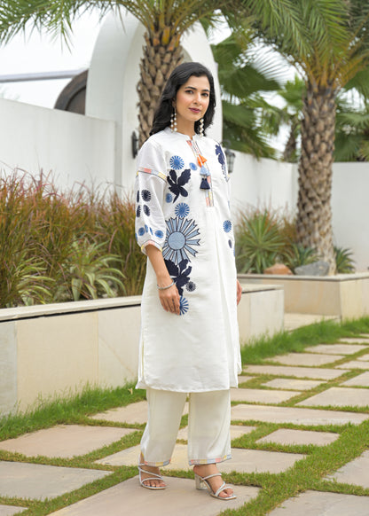 Marrio White Floral Co-Ord Set