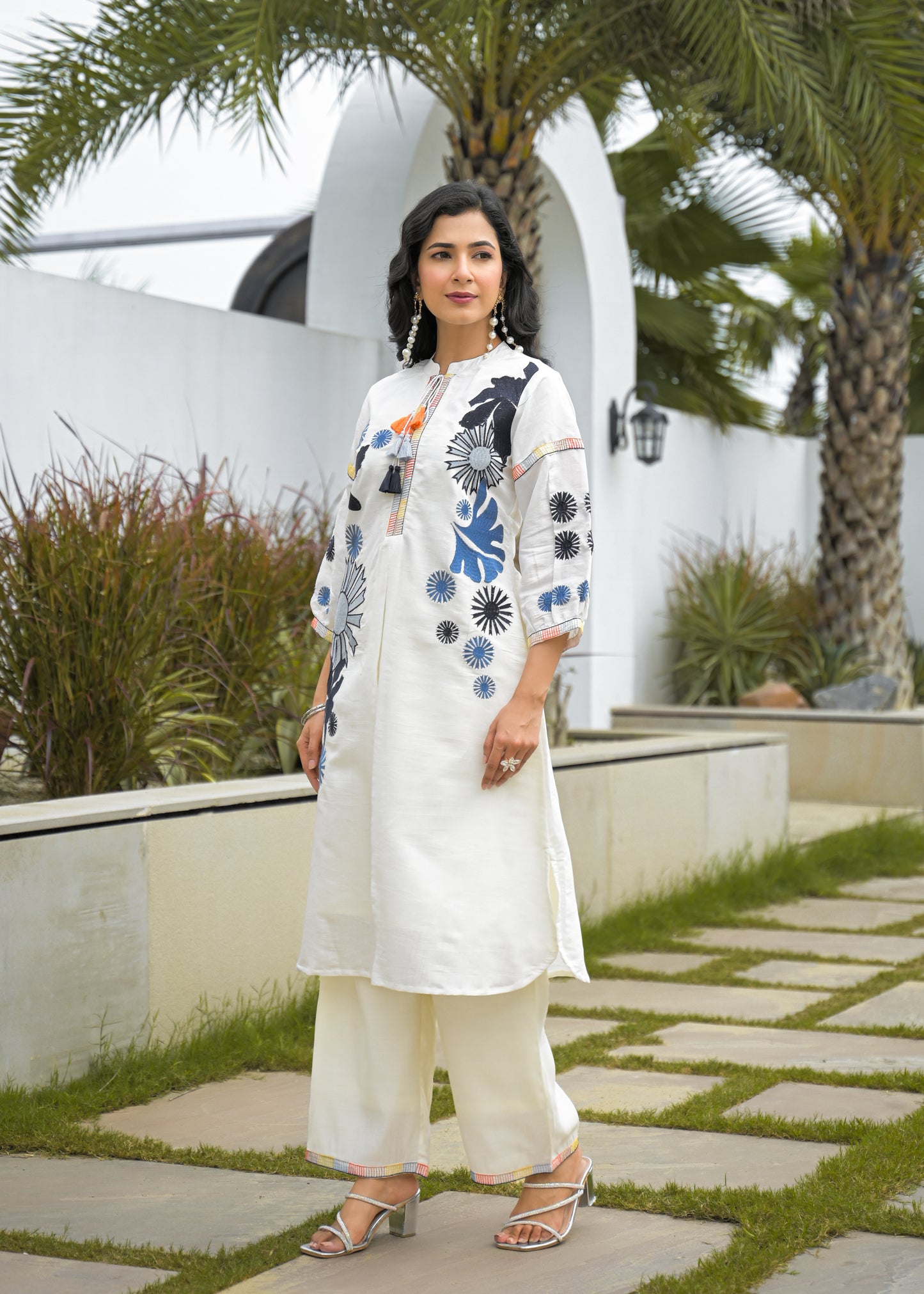 Marrio White Floral Co-Ord Set