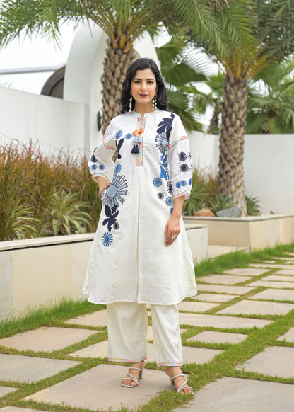 Marrio White Floral Co-Ord Set