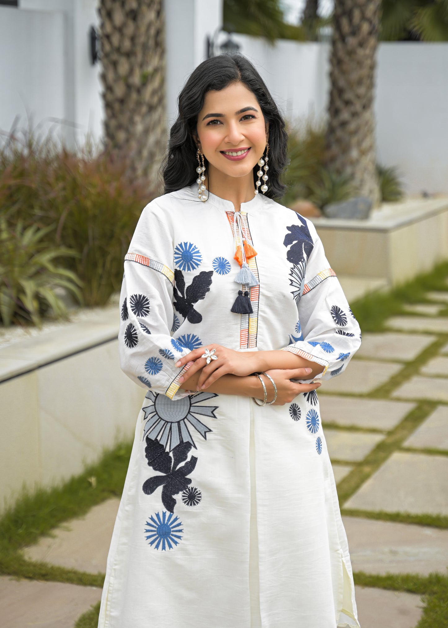 Marrio White Floral Co-Ord Set