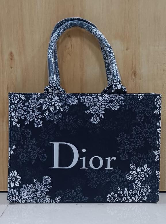 Dark Floral Print Customized Tote Bag