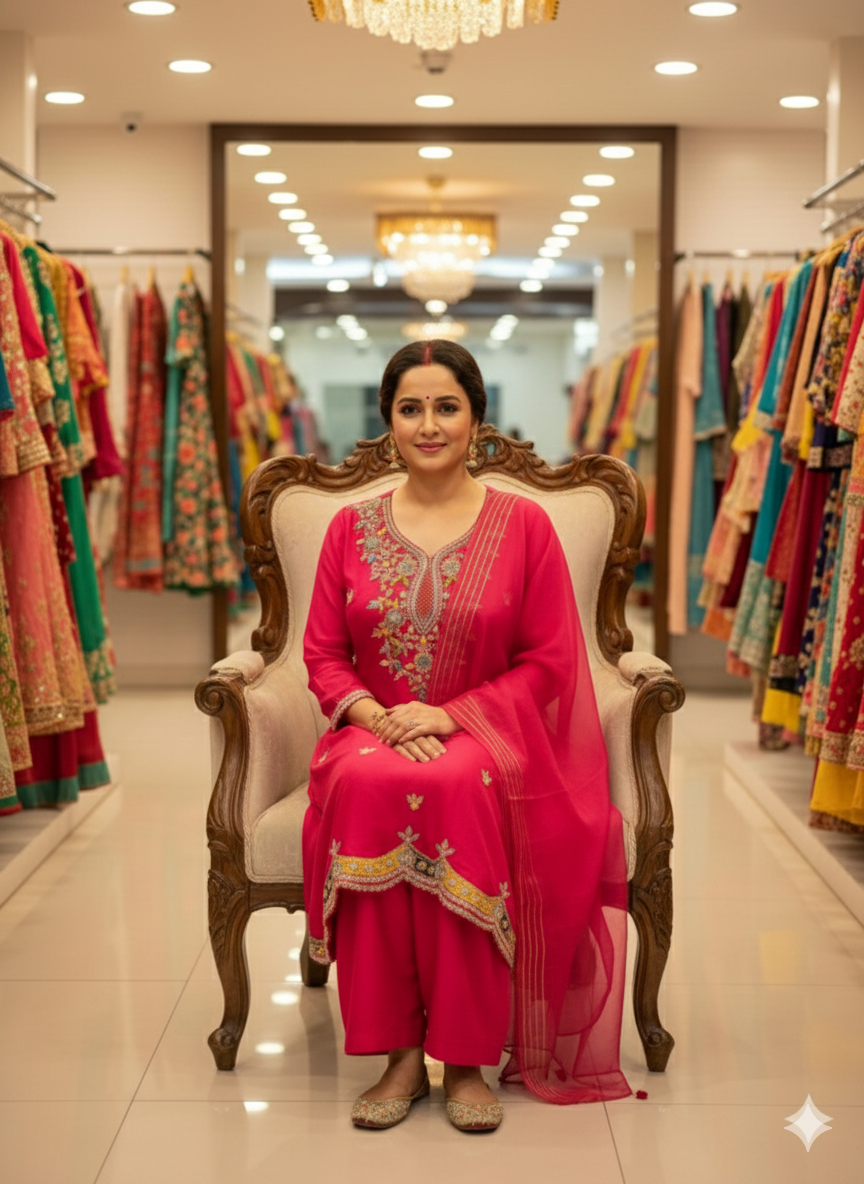 Ruby Rani Indo Western Kurta and Pant with Dupatta Set