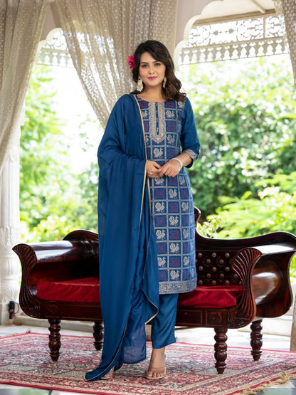 Ethnic Delicate Weaving Pure Suit Set