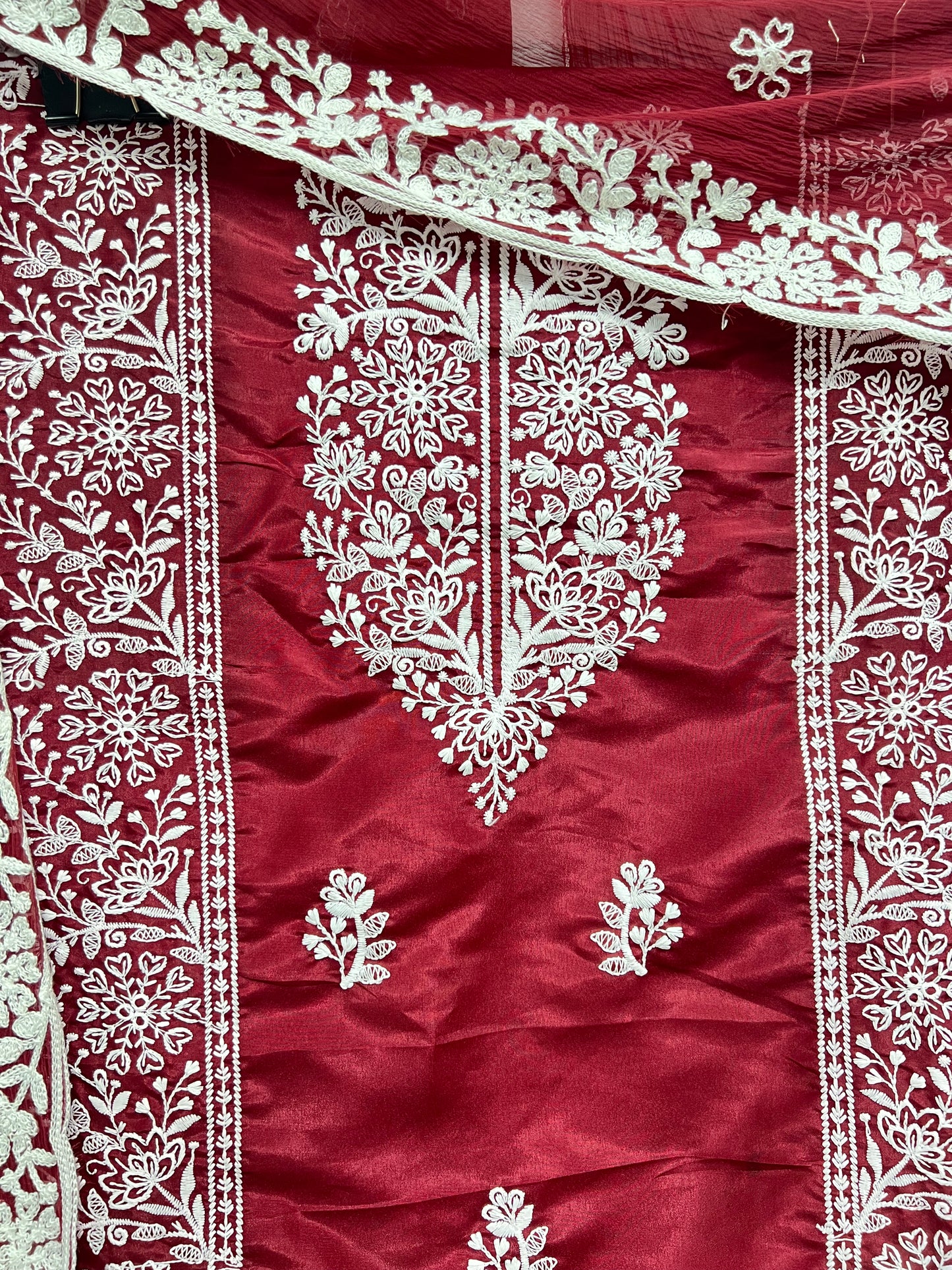 Mahi Maroon Unstitched Salwar Suit Material