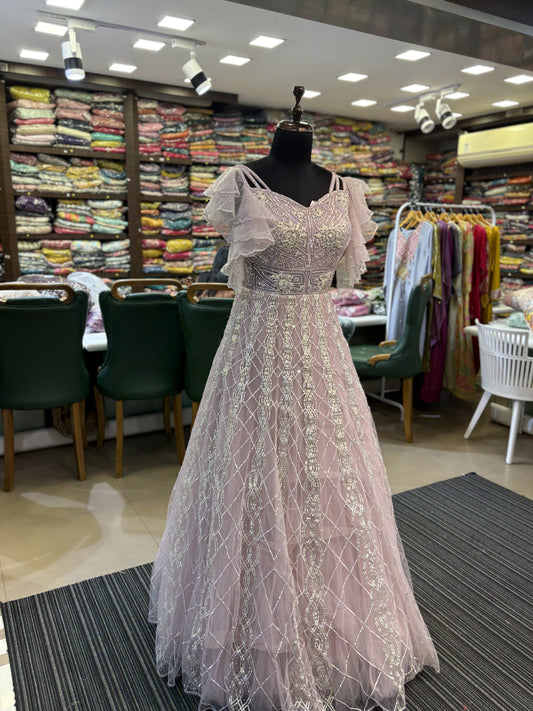 Lavender Pretty Exclusive Sequin Gotta Pati Ball Gown