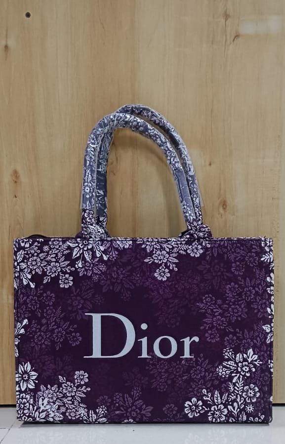 Purple Floral Customized Tote Bag