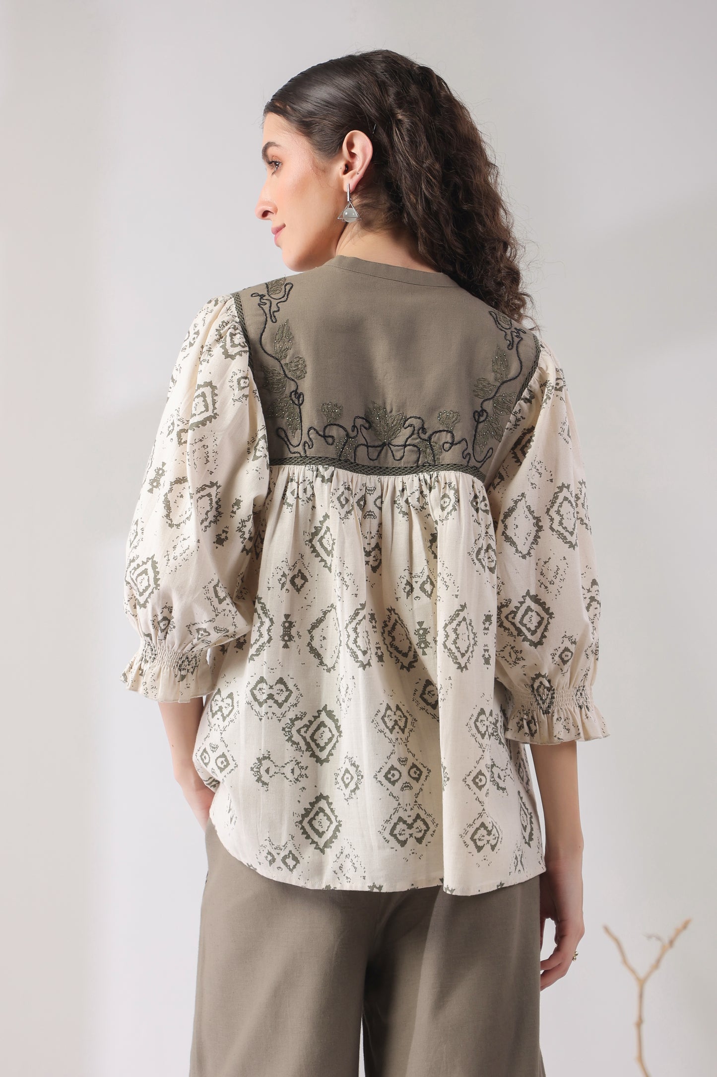 Bohemian Chic | Earthy Elegance | Embroidered Lounge Set 🌾✨