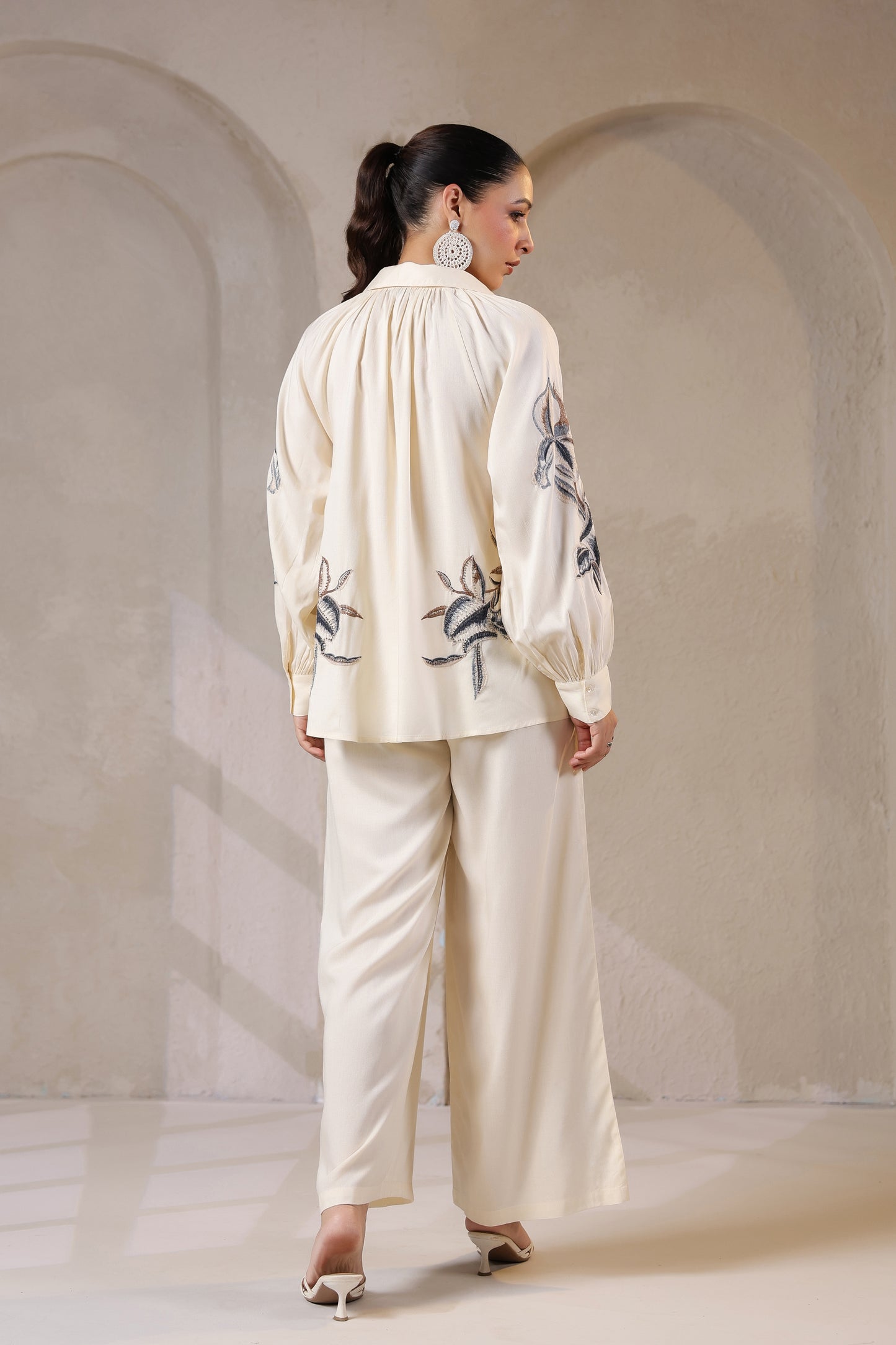 🤍 Ivory Whimsy - Embroidered Co-Ord Set