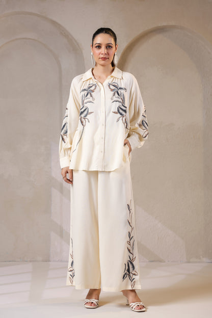 🤍 Ivory Whimsy - Embroidered Co-Ord Set