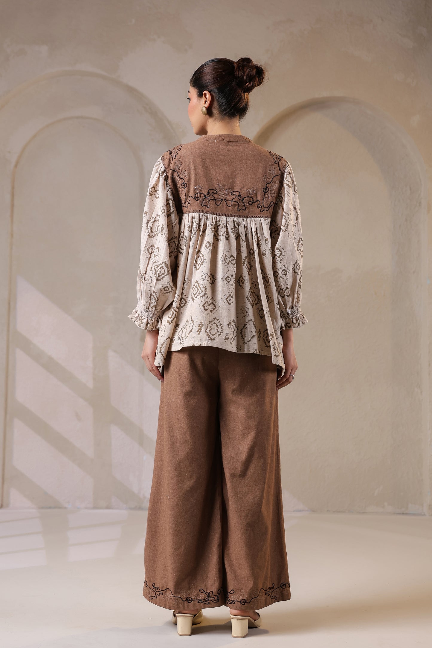 Bohemian Chic | Earthy Elegance | Embroidered Lounge Set 🌾✨