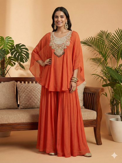 Meena Shorey Kaft Stylist Top and Sharara Set