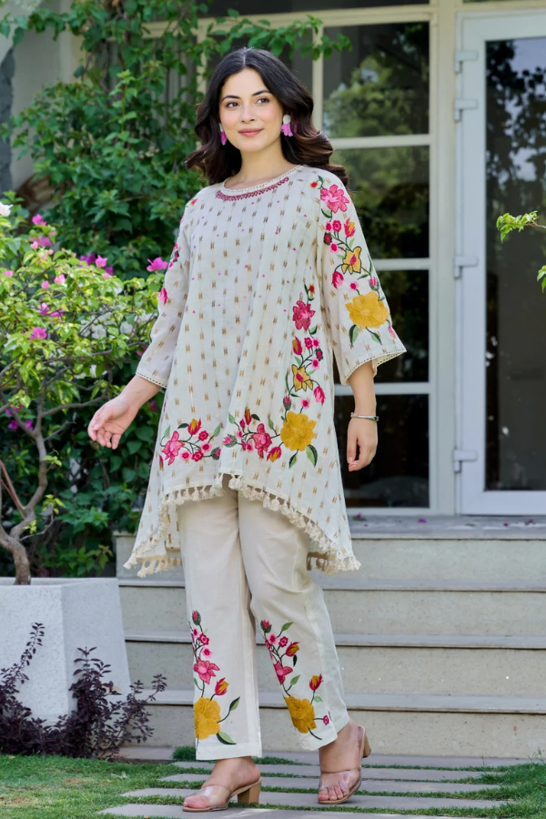 summer-premium-cotton-embroidered-co-ord-stylish-comfortable