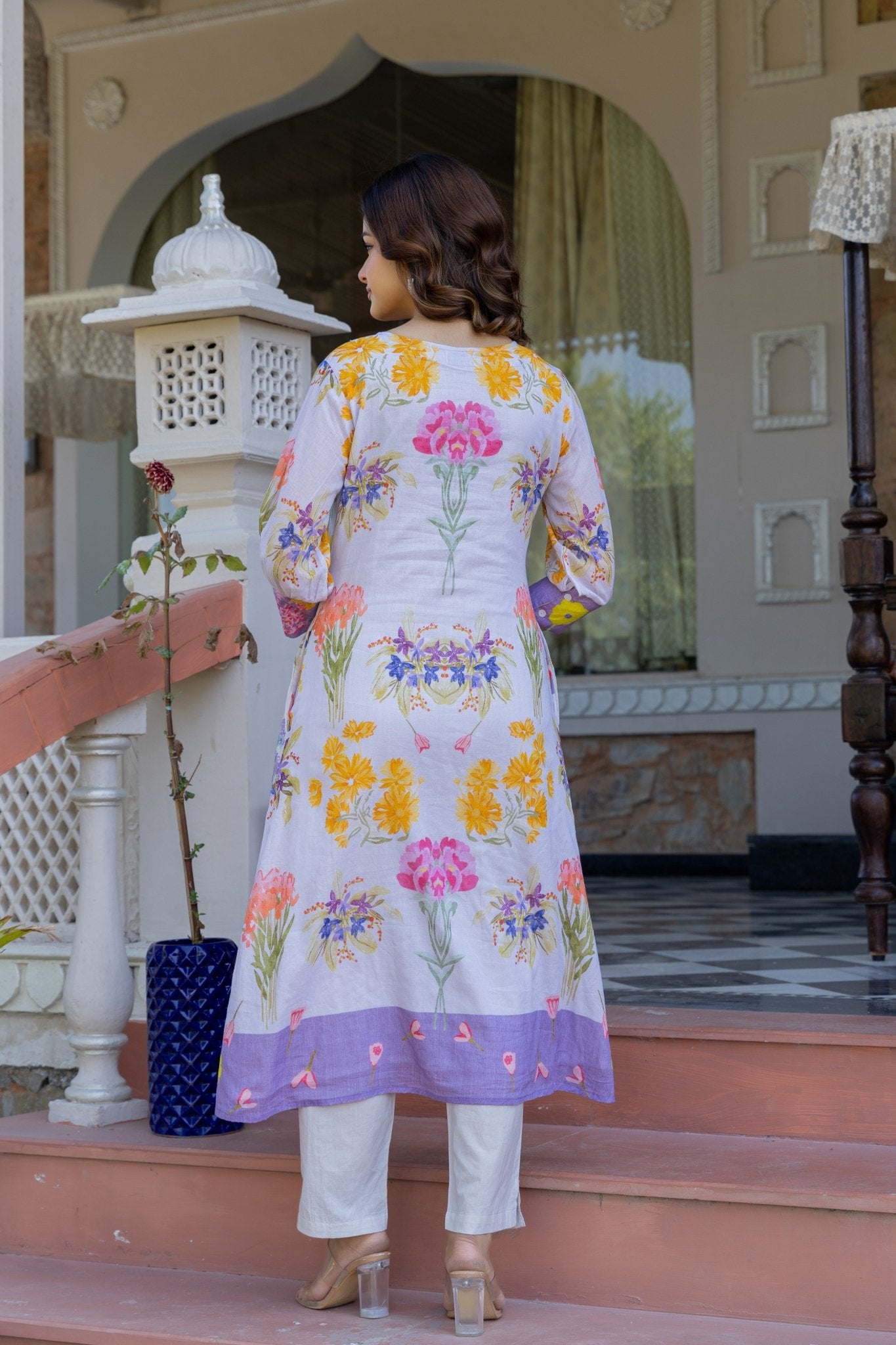 Bloom in Grace Floral Kurta Set 🌸 - Anusheet Fashion