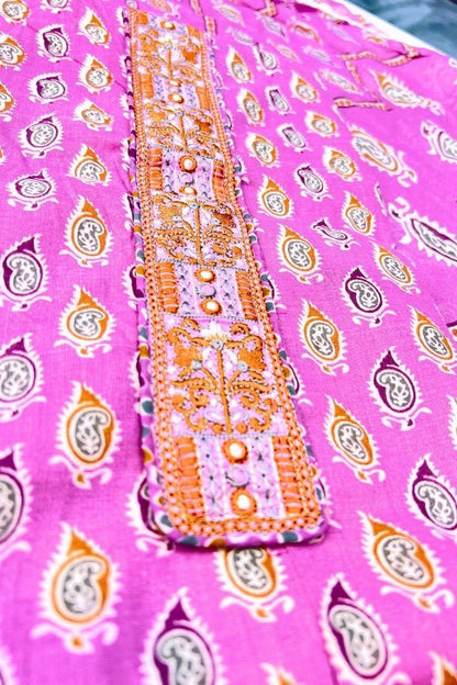 Chic Unstitched Pure Cotton Printed Suit Material For Women - Anusheet Fashion